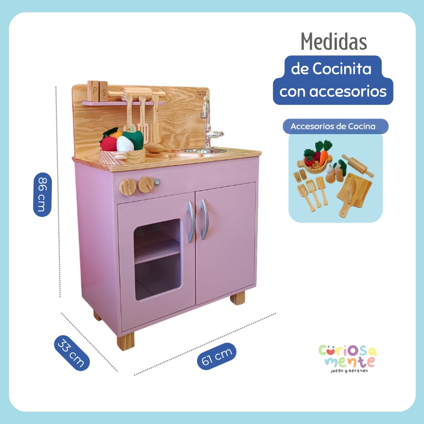 Cocinita c/ Accesorios (rosa) - Imagen 4