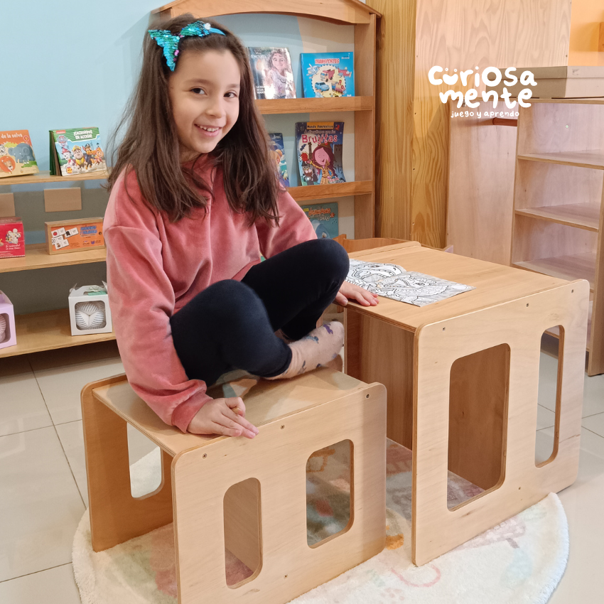 Mesa infantil Cubo c/ Silla infantil Cubo (+1 año) - Image 3
